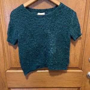 BONGO Teal Fuzzy Knit Sweater